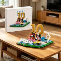 Football Legend Highlight Scene Building Blocks 500PCS Display Model With Minifigure Home Decoration Birthday Christmas Gift