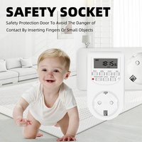 EU Plug Timer Switch Energy Saving Digital Kitchen Timer Outlet Week Daily Hour Programmable On/Off Time Timing Socket Universal