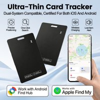 Smart Tracker Card Wallet Tracker Compatible with Google & iOS Find My App Ultra Thin Anti Lost Locator Card for Wallet Suitcase