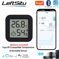 Smart Thermometer Hygrometer Mini Tuya Temperature Humidity Sensor LCD Digital Display Bluetooth-Compatible Work With SmartLife