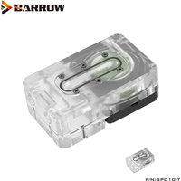 Barrow ITX Computer Case Small Pump Reservoir Combinat,Mini Water Tank For Split Liquid Build,G1/4",White,Black ,SPD10-T