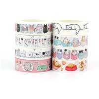 NEW 1PC. 10M Decorative Cute Cats Kawaii Animal Masking Paper Washi Tape Set for Scrapbooking Stickers Journaling Papeleria