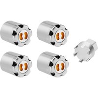 TCRC 4PCS Aluminum M2 Wheels Center Caps Lock Nuts for 1/24 RC Crawler Car SCX24 AX24 FCX24 Upgrade
