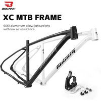 BOLANY MTB Bicycle Frame Aluminum Alloy XC Cross-Country QR Frame Disc Brake Semi-Internal Cable Routing for Mountain Bike