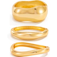 Salircon Vintage Punk Glossy Wide Cuff Bangle Women HipHop Gold Color Geometric Metal Spring Bracelet Pulseras Steampunk Jewelry