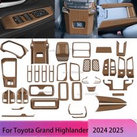 LHD for Toyota Grand Highlander 2024 2025 ABS Wood Window Rise Switch Gear Shift Panle Instrument Readlamp AC Vent Armest Cover