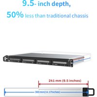 TERRAMASTER D4-320U 4-Bay Ultra-short Rack-Mounted Hard Drive Enclosure (Diskless)