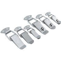 Stainless Steel Spring Loaded Toggle Latch Catch Clamp Clip Drawer Hasp Clasp Duck Billed Buckles for Toolbox, Trunk, Case,Chest
