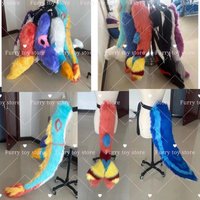 Furry Tail Fursuit Kigurumi Animal Cute Cosplay Costume Furry Suit Accessories Deer Hare Sheeptail Cartoon