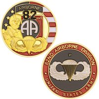 USA 82nd Airborne Division Challenge Coin United States Army Golden Plated Commemorative Coin Home Decorations