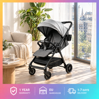 Poussette légère pour bébé, cadre en acier au carbone haute résistance, pliage rapide à un bouton, poussette portable pour nourrisson, direction universelle à 360 degrés, suspension avant, poussette