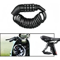 AliExpress 4 Digit Password Bike Lock Combination Steel Cable Lock 1.5M Anti-Theft Code Lock with Key for Bicycle Motorcycle Scooter Helmet