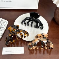 Vintage French Large Thickened Acetate Hair Claw Clips Big Octopus Grab Leopard Hair Clip For Women Girls Hair Accessories Gifts