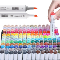 TOUCHNEW Markery alkoholowe Miękki pędzel, podwójna końcówka Fine & Chisel / Brush & Chisel Zestaw markerów artystycznych dla dorosłych artystów Rysowanie Kolorowanie