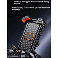 AliExpress NONE SEAMETAL Universal Bike Phone Holder 360° Rotatable Side Safety Lock Bottom Hook Design Damping Durable Motorcycle Phone Mount
