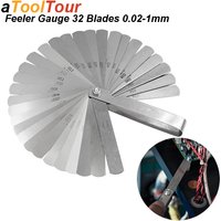 Thickness Feeler Guage 32 Blades Set Metric MM Imperial INCH Straight Gap Measure Tool Valve Calibrator Probe Motorcycle Mold