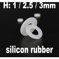 VMQ Flat gasket H1-H2.5-H3mm height white silicone rubber seals waterproof sealing gasket in stock wholesale washer