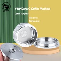Reusable Capsule for Delta Q MINI DIQ7323 Machine Stainless Steel Refillable Coffee Pod Capsules Espresso Cafe Filters
