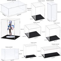 Acrylic Display Case Clear Display Box Assemble Cube for Collectibles,Action Figures,Figurines Dustproof Storage & Organizing
