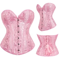 Vintage Jacquard Overbust Corset Women