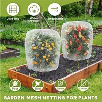 Large Fruit Tree Garden Net Cover with Drawstring & Zipper, Transparent Pest & Bird Barrier Mesh for Plants, Fruits & Vegetables