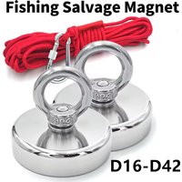 New Strong Neodymium Fishing Magnets Heavy Duty Search Salvage Magnet with Countersunk Hole Eyebolt for Salvage Magnetic Fishing