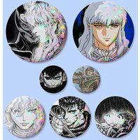 Anime Berserk Badges Button Round Creative Pin Brooch Badge Bag Decor Accessories Fans Collect Friends Gifts