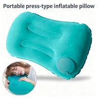 1pc Portable Comfortable Inflatable Pillow, Camping Pillow, Pool Pillow, Ultra Soft Car Pillow for Neck and Lumbar Support