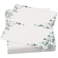 50pcs Blank Green Leaf Table Place Cards Paper Folded Message Setting Card Elegant Tented Name Card Anniversary Celebration