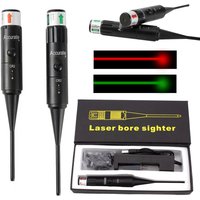Tactical Rechargeable Laser Boresighter Red Green Laser Hunting Calibrator Boresighter .17 .177 .22LR to 12GA Caliber Laser