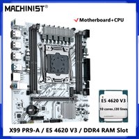 MACHINIST X99 PR9-A White Motherboard DDR4 RAM Optional Xeon E5 2620 V3 /E5 4620 V3 CPU LGA 2011-3 Support NVME/SATA M.2 USB3.0