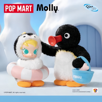 POP MART Baby Molly X Pingu Happy Fishing Series Blind Box Mystery Box Molly Collect Figurine Model Cute Toy Girl Birthday Gifts