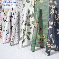 Flower Pattern Contact Paper Waterproof Movable Wallpaper Living Room Bedroom Furniture Easy To Install DIY Wall Decoration