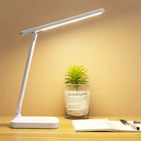 Folding Table Lamp USB Touch Dimmable Night Light Student Dormitory Reading Eye Protection Bedroom LED USB Plug In Desk Lamp