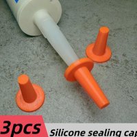 3 Pack Caulk Nozzle Covers Sealant Tube Saver Caps Leak Proof Tips Protector Reusable Caulking Tool Accessories Workshop Gadgets
