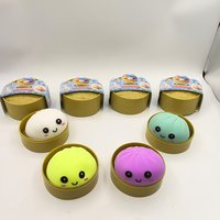 Relaxing Relieve Anxiety Antistress Enhance Happiness Rebound Squeeze Reliever Toy Blind box Colorful Simulated Dumpling Squishy