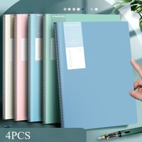 4pcs Good-Looking Morandi Car Line Notebook A5 Thickened Large Notebook,Horizontal Line Homework Notebook,Suture Notebook.