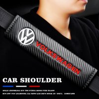 Car Seat Safety Belt Soft Covers Shoulder Pad Badge Interior Accessories For VW Golf Passat Tiguan Jetta PoloTouran Beetle