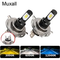 2Pcs Car H7 LED H4 Headlight Bulb Mini Turbo LED High Low Beam 80W For Car Headlamp Auto Head Lamp H7 12V 6500K White