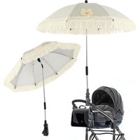 Baby Stroller Umbrella Baby Parasol UV Protection Waterproof Universal Tassel Cute Adjustable Strollers Cover Accessories
