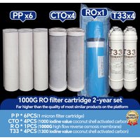 High flow 1000G RO water purifier filter cartridge 2-year set