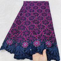 luxury african fabrics Swiss Voile Lace Embroidered Fabric High-Quality Nigerian Cotton for Women's Dresses