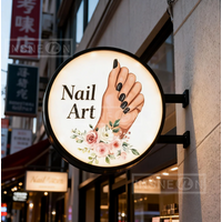 Personalized LED Sign Custom Lightbox Advertising Light Up Business Nail Art Logo Storefront Illuminated Art Double-sided Deco