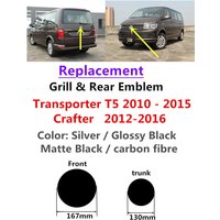 Emblems 167mm 130mm Replace Car Front Rear Badge Emblem Grille Trunk Lid Logo For Transporter Van T5 2010-2015 Craftert 2012-201