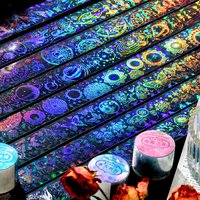 3cm*2M Laser Reflective Transparent Stickers Cool Diy Decorative Labels Scrapbooking Collage Material Diary Stationery Tape