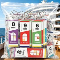 20pcs PVC Plastic Cruise Luggage Tag Holder Waterproof Zip Seal with Stainless Steel Loops for Royal Caribbean Cruise Travel