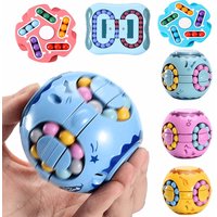 Rotating Bean Intelligence Fingertip Cube for Kids Finger Gyro Antistress Cube Learning Educational Magic Disk Toy Children