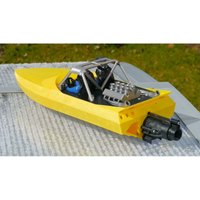 3D Printed Twin Impeller Jet Boat Hull Kit with Hardware Self-Righting RC Jet Boat Unassembled Parts DIY Upgrade Modification