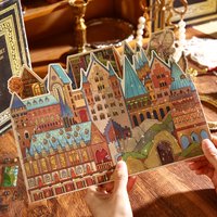 Miniature Storytelling Scene House Stickers, Art Collectible Stickers, A Must-Have for Craft Lovers to Kill Time