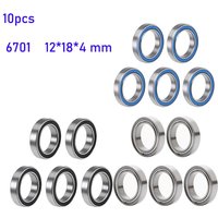 10/100Pc 6701RS 12x18x4 mm ABEC-5 Hobby Electric RC Car Truck 6701 ZZ RS 2RS Ball 6701-2RS Blue Sealed Deep Groove Ball Bearings